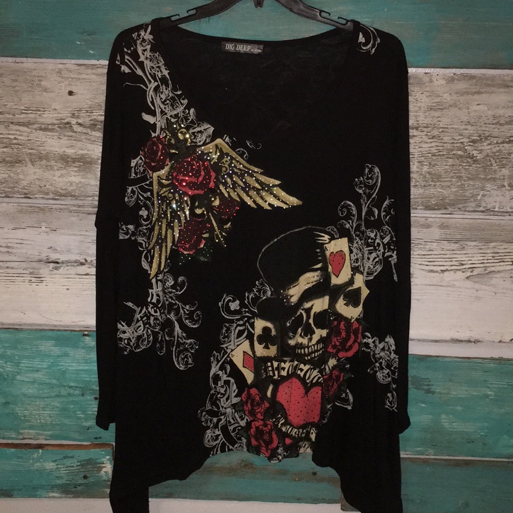 2x Dig Deep - Black- blouse